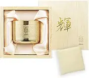 J-Kitchens Japanese Sake Glass, Pure Copper, Guinomi, Gold Finish, 3.4 fl oz (90 ml), Made in Japan (Eco Bag, Made in Vietnam)