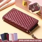 For iPhone 16 15 14 13 12 11 Pro Max X 8/7 Case Zipper Leather Wallet Flip Cover