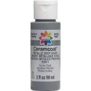 Delta Ceramcoat Metallic Acrylic Paint 2oz-Metallic Deep Silver 2600-2911