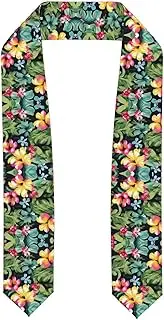 [SKKNT] Hawaiian Flower Print Print Graduation Shawl Stole For Academic Commencements Honor Sash Congratulations Gift