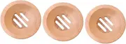 ETHZZLE Bamboo Soap Dish Set 3pcs Handmade Soap Tray Draining Box for Bathroom