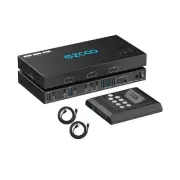 4K@60Hz HDMI 2.0 Dual Monitor KVM Switch 2x1 for 2PC Share 2 Displays and 4 U...