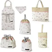 COLORFUL CANDY STYLE NT501900 Kindergarten Entrance 6-Piece Set, Water Repellent Type, Lesson Bag, Shoe Case, Drawstring Bag, Gymnastics Clothing Bag, Lunch Bag, Cup Bag, Small Compartment, Apron,