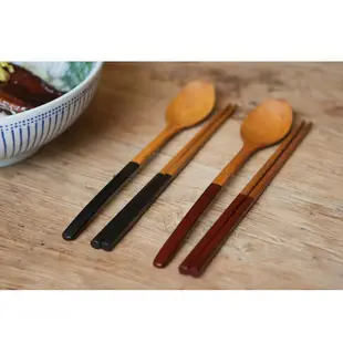 【首爾先生mrseoul】韓國 餐具組 【雙色】 木製 湯匙+筷子一組 長約23.3cm 勺子 湯匙 筷子