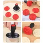 Christmas Theme Cookie Cutters Silicone Biscuit Molds Cookie Stamps DIY Molds