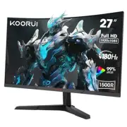 Curved 27 Inch Gaming Monitor, Full HD 1080p R1500 180Hz VA 27" 180Hz/FHD