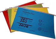 Rexel 2101978 Multifile Plus Foolscap Suspension File, 150 Sheet Capacity, 15 mm V-Base Manilla, Pack of 20, Assorted