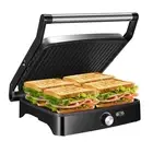 4 Slice Nonstick Panini Press - Large Sandwich Maker for Breakfast with Adjus...