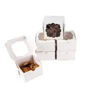 50pcs Cookie Boxes with Window Bakery Boxes Small Treat Boxes Small Cake boxe...