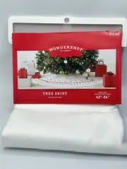 Wondershop 48" Scandi Pattern Printed Christmas Tree Skirt - Red & White Free Sh