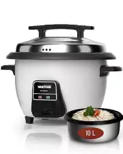 Wantjoin Rice Cooker - 42 Cups (Cooked), White DAMAGED BOX