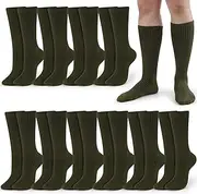 [Hercicy] 10 Pairs Men's Military Boot Socks Army Socks Men Thick Cotton Military Crew Socks Army Military Boot Socks for Men