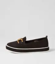 New Laguna Quays Natyia Black Microsuede Loafers Womens Shoes Casual Shoes Flat