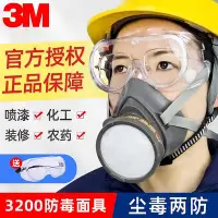 在飛比找Yahoo!奇摩拍賣優惠-3m防毒面具3200面罩噴漆專用防甲醛化工氣體放毒防塵過濾式