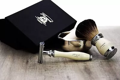 Grooming Shaving Kit Super Badger Brush Double Edge Razor Bowl Soap Shaving Set