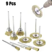 Polishing Brushes Wheel Brushes Bowl/Flat/Pen Type Brass Wire Brush Set