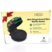 Bella Mini Gingerbread Man Waffle Maker Green Reindeer Special Edition Model GH-