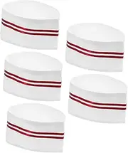 [SAFIGLE] 5pcs Reusable White Fabric Chef Hats Unisex Cooking Caps Breathable Design for Restaurants and Food Service for Professional Appearance Busy Kitchens