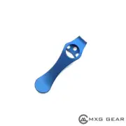 (Blue) Titanium Low Rider Pocket Clip Made for Benchmade 710 Pardue Barrage