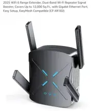 Drunken 2025 WiFi 6 Range Extender, Dual-Band Wi-Fi Repeater Signal Booster,...