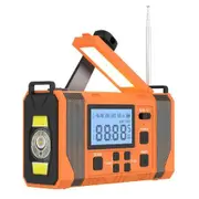 Emergency Solar Crank Radio with Flashlight, Weather Radio AM/FM/NOAA Alert Protable Radio for Home and Outdoor, SOS Alarm Emergency Supplies (Orange)