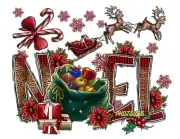 Sublimation Print Noel Christmas Ready to Press Heat Transfer