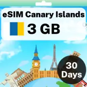 eSIM Canary Islands - 3 GB - 30 Days - Travel eSIM | QR code activation
