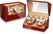 Watch Winder for 2 Automatic Watches 5 Rotation Modes Double Watch Winder(4+0) LWX