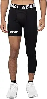 [We Ball Sports] Athletic Compression Tights | Men's Single Leg Sports Tights | One Leg Compression Base Layer Leggings for Men