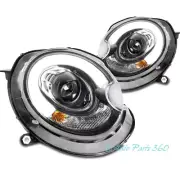 For 07-13 Mini Cooper S Clubman R55 R56 LED Tube Projector Headlights Lamp Black (for: Mini)