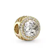 Authentic Pandora Pure 14k Gold Timeless Abstract Charm