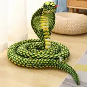 Huiyun 80-240CM Simulated Python Snake Plush Toy Giant Boa Cobra Long Stuffed Snake Plushie Lifelike Doll Children Boys Birthday Gift green 80cm