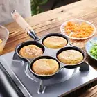Nonstick Egg Frying Pan 3/4 Hole Pancake Pan Hamburg Maker Omelet Pan Bread
