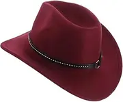 [TOGEVAL] Cowboy Hat Black Cap Hats Black Top Hat Western Cap Panama Hat Halloween Cowgirl Hat Wide Brim Cap Cowgirl Booniet Cowboy Costume Cowgirl Costume Cowgirl Party Hat Nylon Coffee