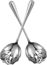 FUNOMOCYA 2 Pack Slotted Serving Spoons Stainless Steel Household Utensils Ice Strainer Spoon Easy to Clean Versatile