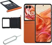 Ygpmoiki for Motorola Moto Razr 2024 /Razr 50 Sim Card Tray XT2453-3 Micro SD Card Slot Single Sim Card Tray Holder Replacement Orange，with Pin