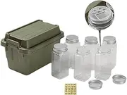 6X Camping Spice Jars Spice Organizer Condiment, Portable Travel Spice Containers Containers, Seasoning Spice Camping