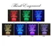 Custom Kids Name Night Light 7 Colors - Elephant Name Light - Plug In LED Light