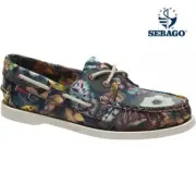 Sebago Docksides Liberty Women's Deck moccasin Ladies Garden Print Shoes New Sz