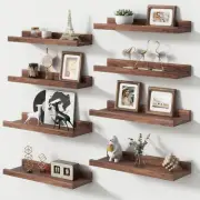 Picture Ledge Shelf, Small Floating Shelves Set of 8, 16 Inches Nursery Book She