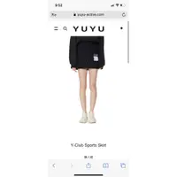 在飛比找蝦皮購物優惠-Y-Club Sports Skirt黑s Yuyu懶人裙