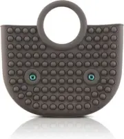 Fidget Handbag Pop Bag for Women, 12"x9", 220 Bubbles, Gray