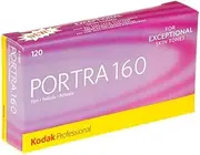 Kodak Professional Portra 160 Color Negative Film (120 Roll Film, 5-Pack) - 1808674