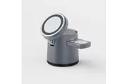 3-in-1 Charging Station for Apple MagSafe Charger, Portable Wireless Charging Stand for iPhone 16 15 14 13 12 Pro Max and Apple Watch AirPods(Gray)