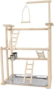Parrot Playground Activity Center Portable Bird Play Stand Bird Gym Playpen