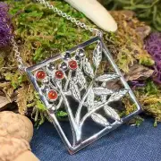 Rowan Tree of Life Necklace Sterling Silver Nature Ladies Pendant 925