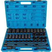 VEVOR Impact Socket Set 1/2 Inches 43 Piece Impact Sockets, Standard Socket Asso