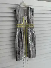 Sass & Bide IS THIS FATE Neat sequins Fit Pencil Dress size 10 / 40 NEW RRP $990