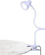 Clip on Lamp USB Reading Light, 3 Color Modes, 10 Brightness Lilac Purple