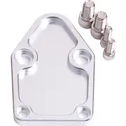 Aeroflow Billet Fuel Pump Block-Off Plate - Silver, AF64-2028S